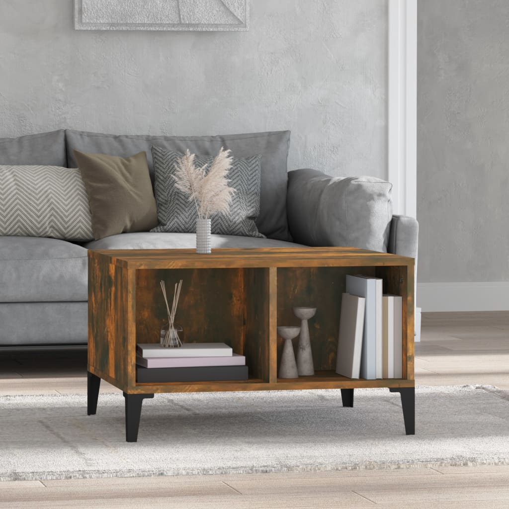 Berkfield Coffee Table Smoked Oak 60x50x36.5 cm Engineered Wood