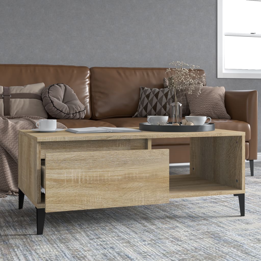 Berkfield Coffee Table Sonoma Oak 90x50x36.5 cm Engineered Wood