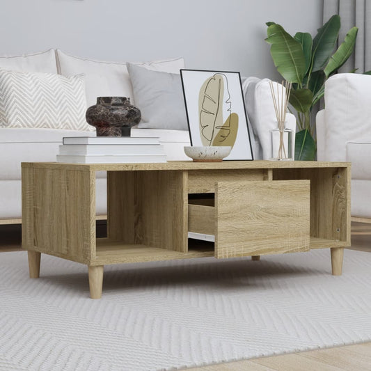 Berkfield Coffee Table Sonoma Oak 90x50x36,5 cm Engineered Wood