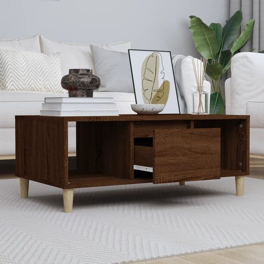 Berkfield Coffee Table Brown Oak 90x50x36,5 cm Engineered Wood