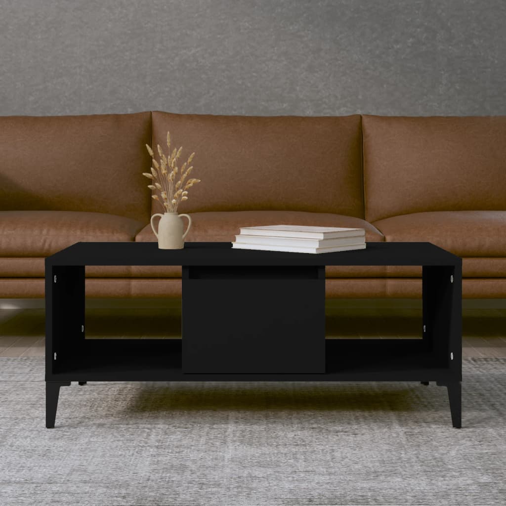 Berkfield Coffee Table Black 90x50x36.5 cm Engineered Wood