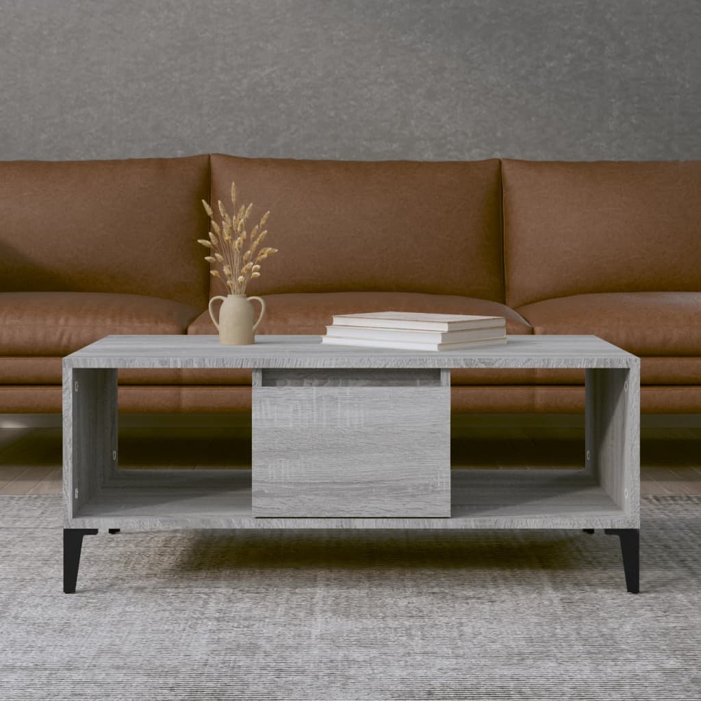 Berkfield Coffee Table Grey Sonoma 90x50x36.5 cm Engineered Wood