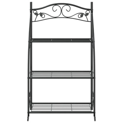 Berkfield Flower Rack Black 56x30x96 cm Steel