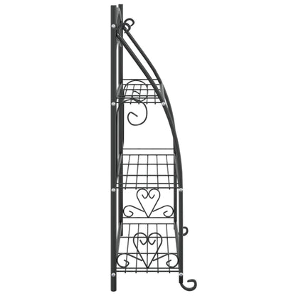 Berkfield Flower Rack Black 56x30x96 cm Steel