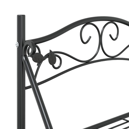 Berkfield Flower Rack Black 56x30x96 cm Steel