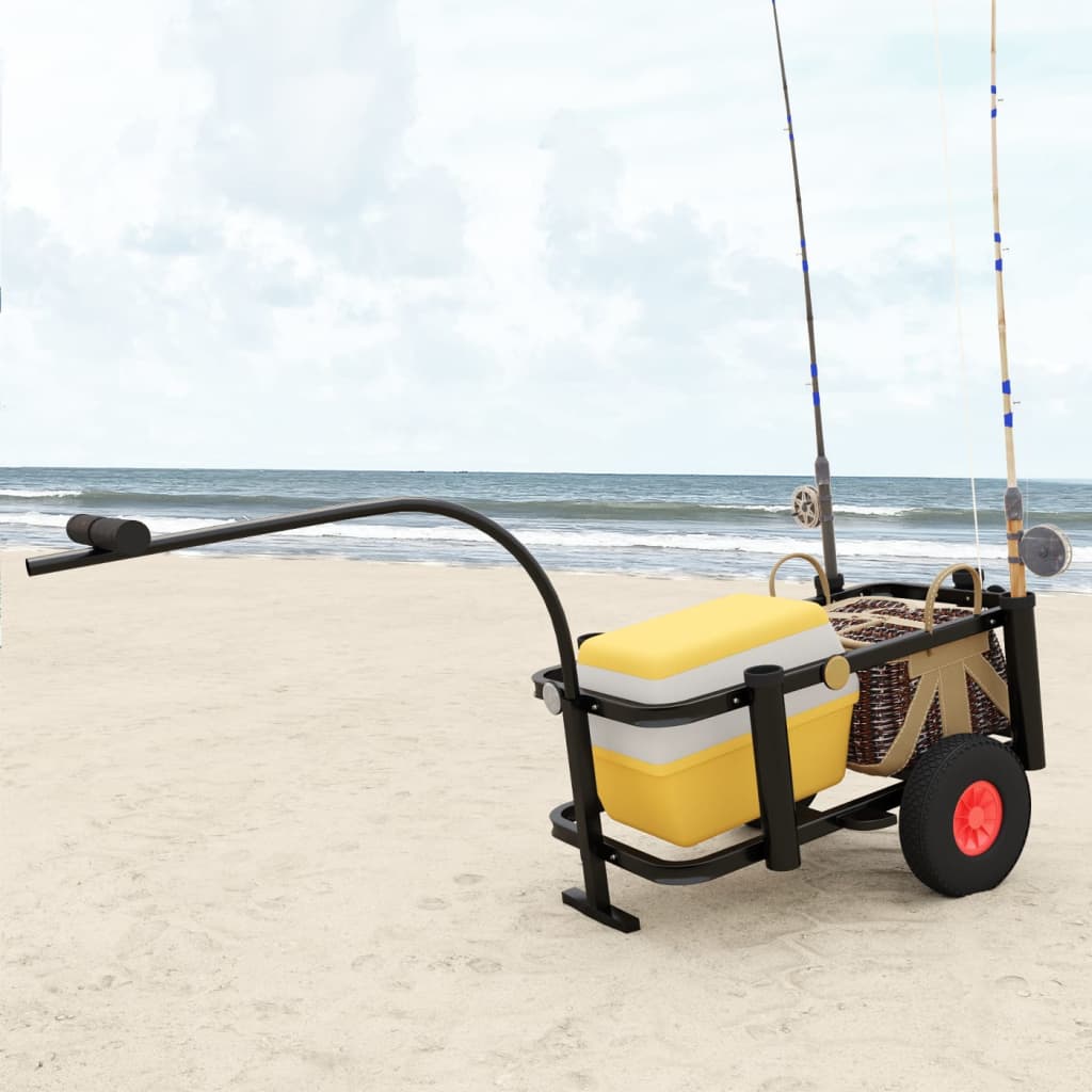 Berkfield Fishing Trolley Black Steel