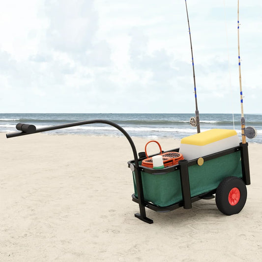 Berkfield Fishing Trolley with Bag Black Steel