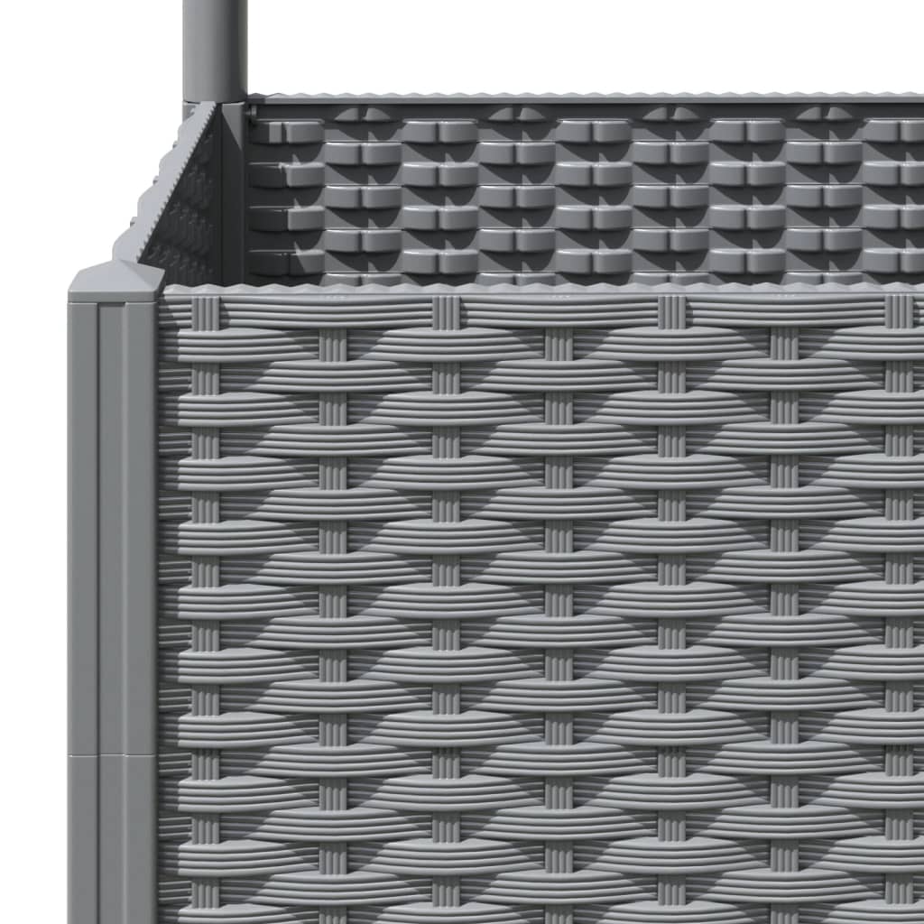 Berkfield Garden Planter with Trellis Light Grey 80x40x136 cm PP