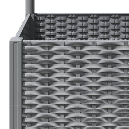 Berkfield Garden Planter with Trellis Light Grey 80x40x136 cm PP