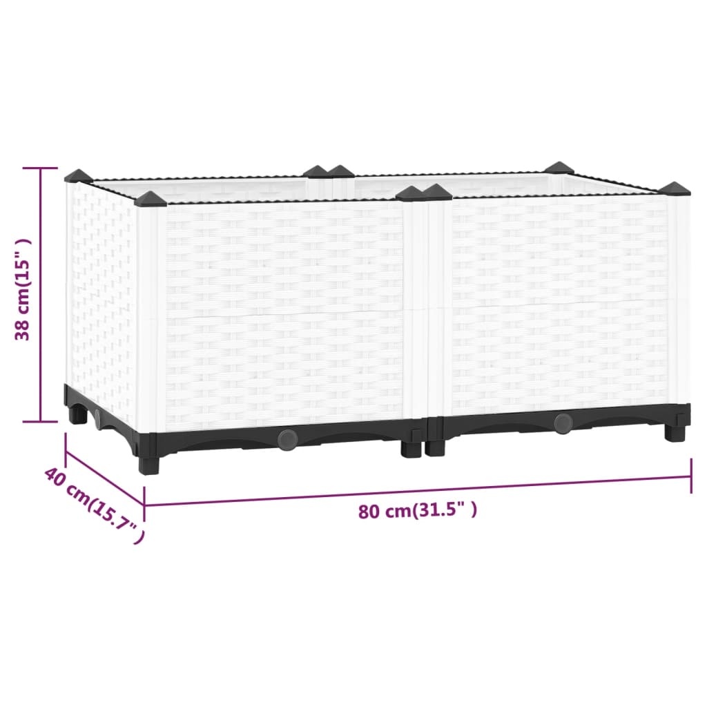 Berkfield Raised Bed 80x40x38 cm Polypropylene