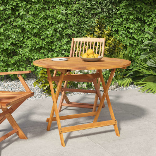 Berkfield Folding Garden Table �_�”�_ 90x75 cm Solid Wood Acacia