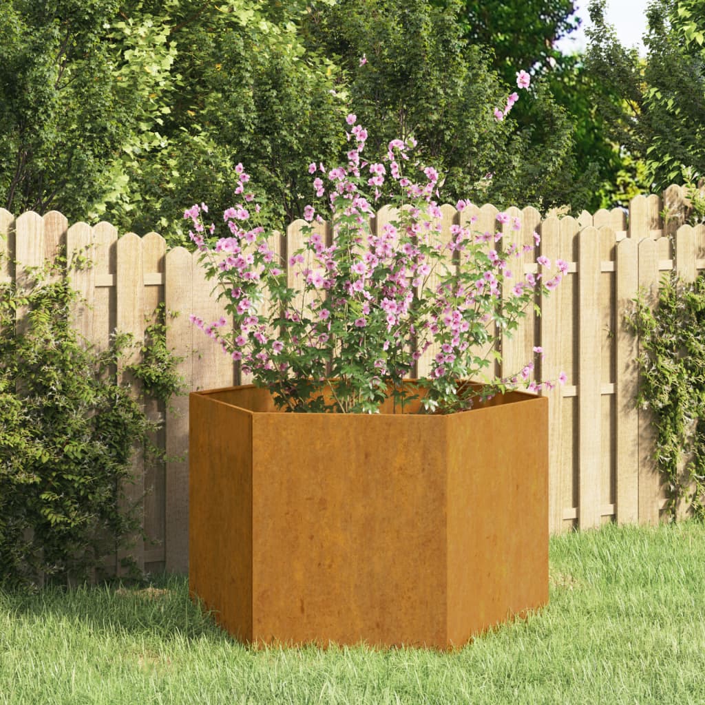 Berkfield Planter Rusty 60x60x45 cm Corten Steel