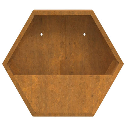 Berkfield Wall Planters 2 pcs Rusty Corten Steel 46x10x40 cm