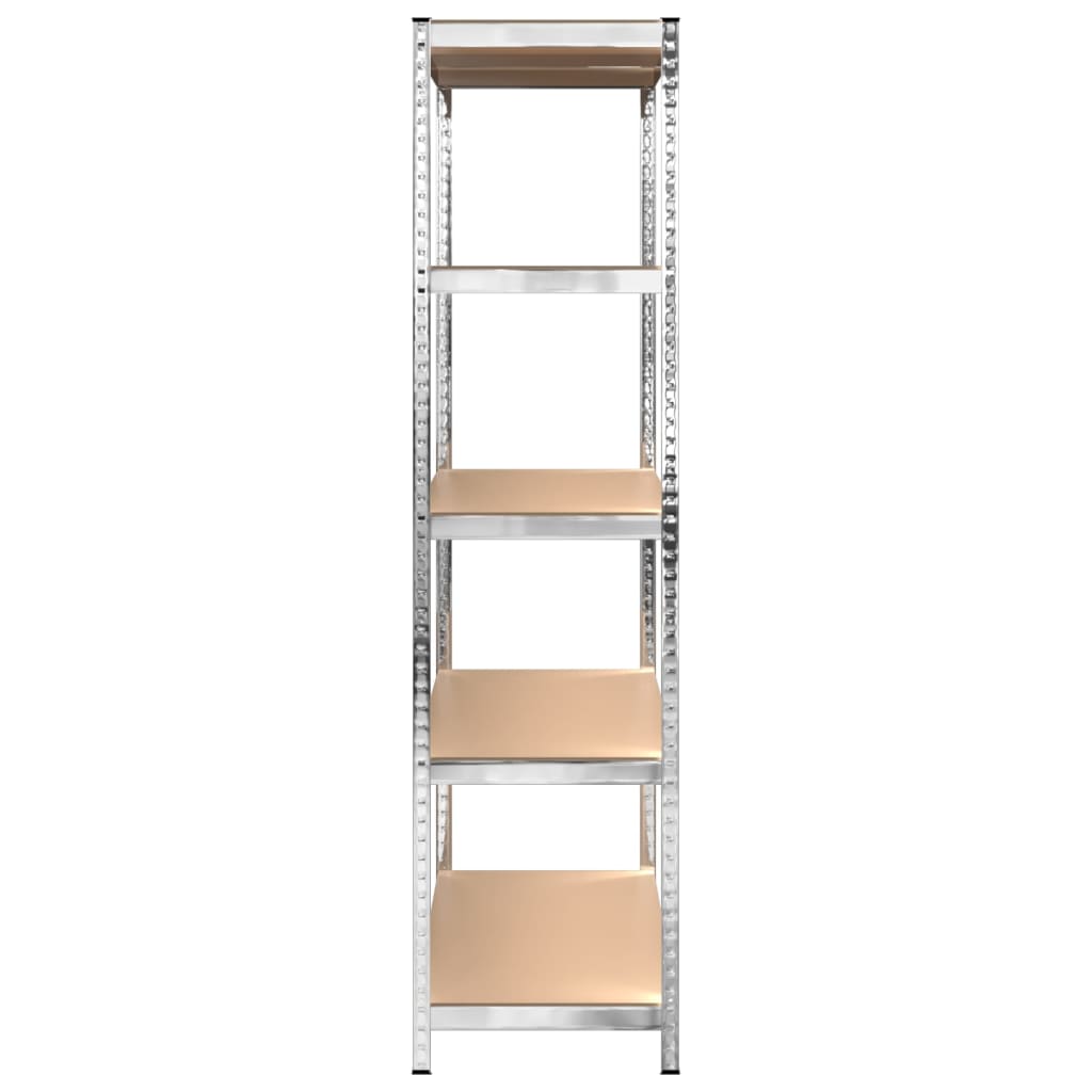 Berkfield 5-Layer Shelves 3 pcs Silver Steel&Engineered Wood