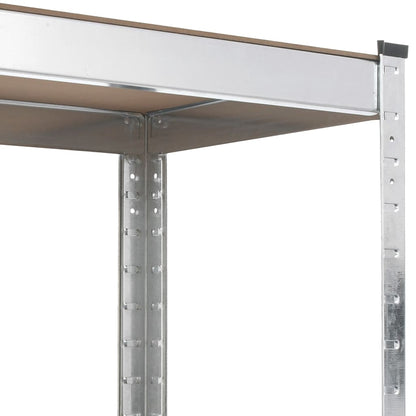 Berkfield 5-Layer Shelves 3 pcs Silver Steel&Engineered Wood