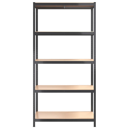Berkfield 5-Layer Shelves 5 pcs Anthracite Steel&Engineered Wood