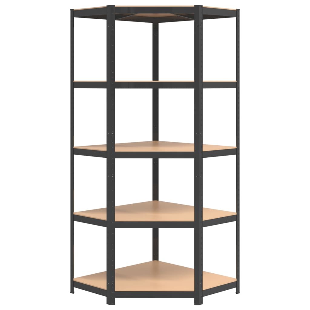 Berkfield 5-Layer Shelves 5 pcs Anthracite Steel&Engineered Wood