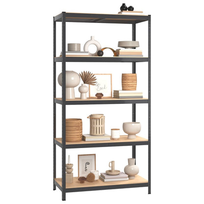 Berkfield 5-Layer Shelves 4 pcs Anthracite Steel&Engineered Wood