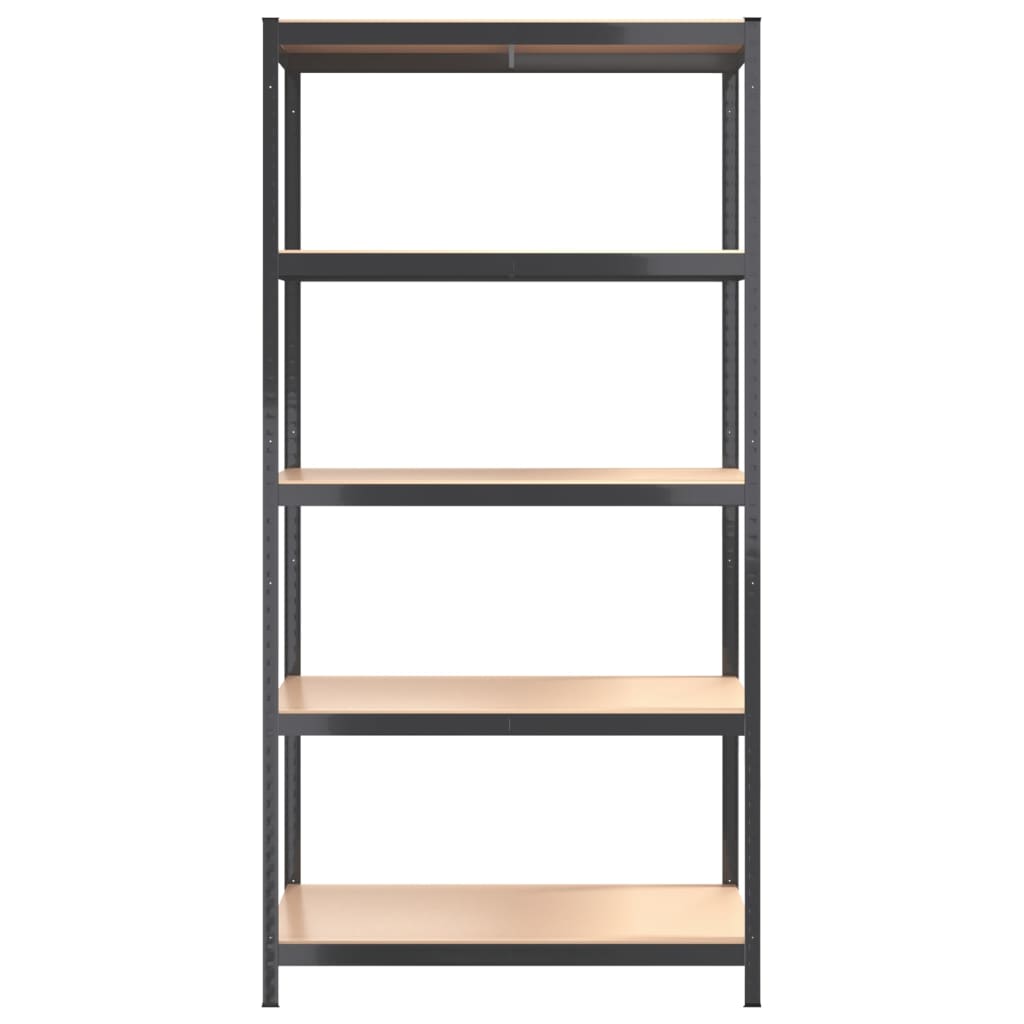 Berkfield 5-Layer Shelves 4 pcs Anthracite Steel&Engineered Wood