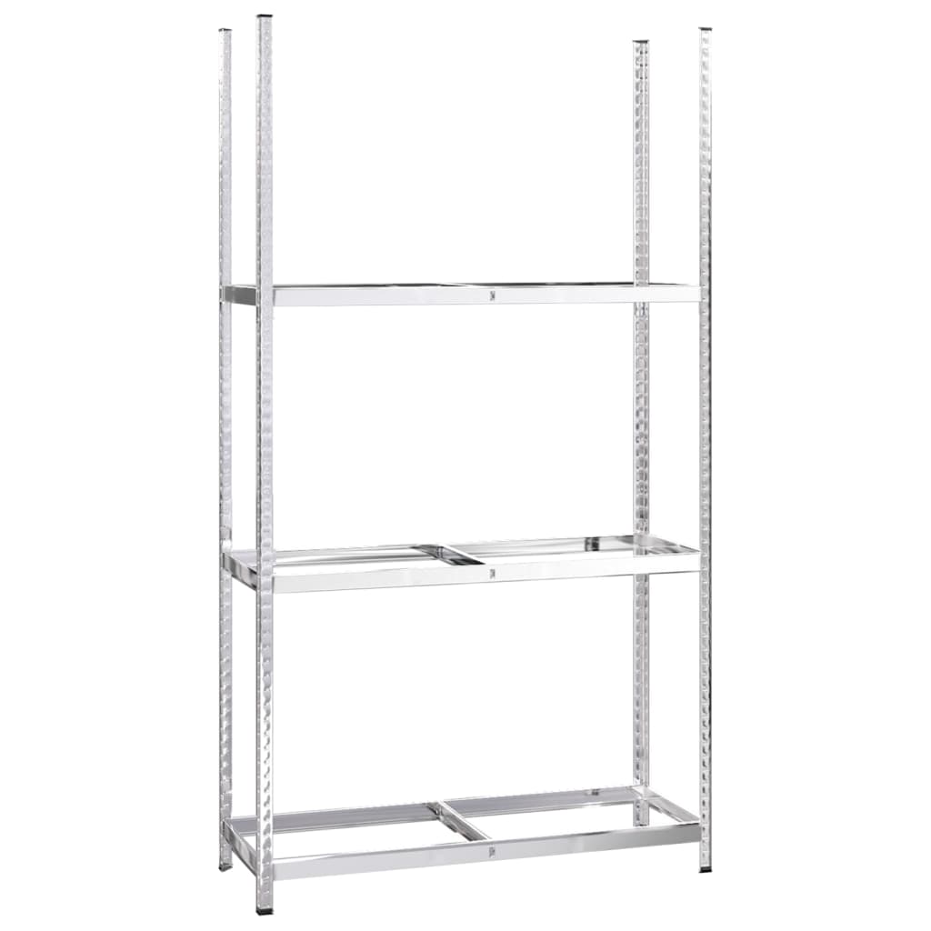 Berkfield 3-Layer Tire Racks 4 pcs Silver 110x40x200 cm Steel