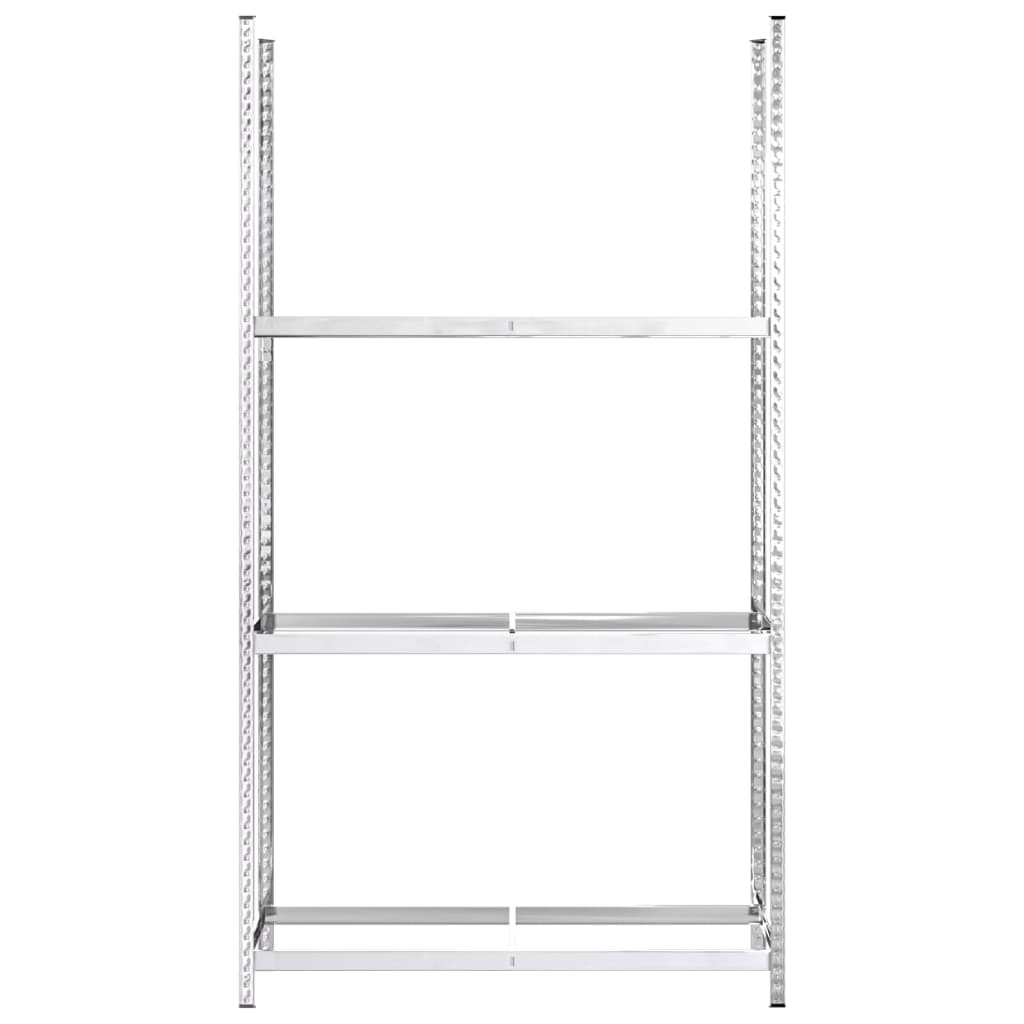 Berkfield 3-Layer Tire Racks 4 pcs Silver 110x40x200 cm Steel