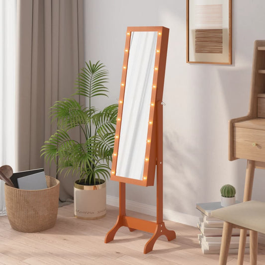 Berkfield Free-Standing Mirror with LED 34x37x146 cm
