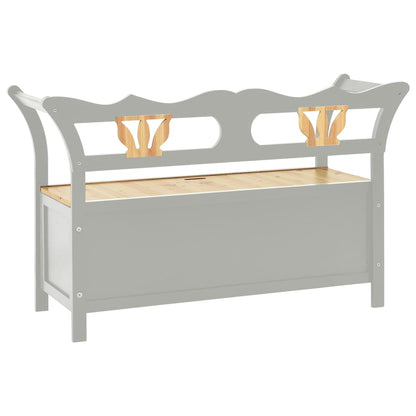Berkfield Bench Grey 107x45x75.5 cm Solid Wood Fir