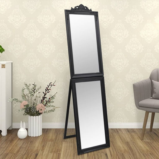 Berkfield Free-Standing Mirror Black 45x180 cm