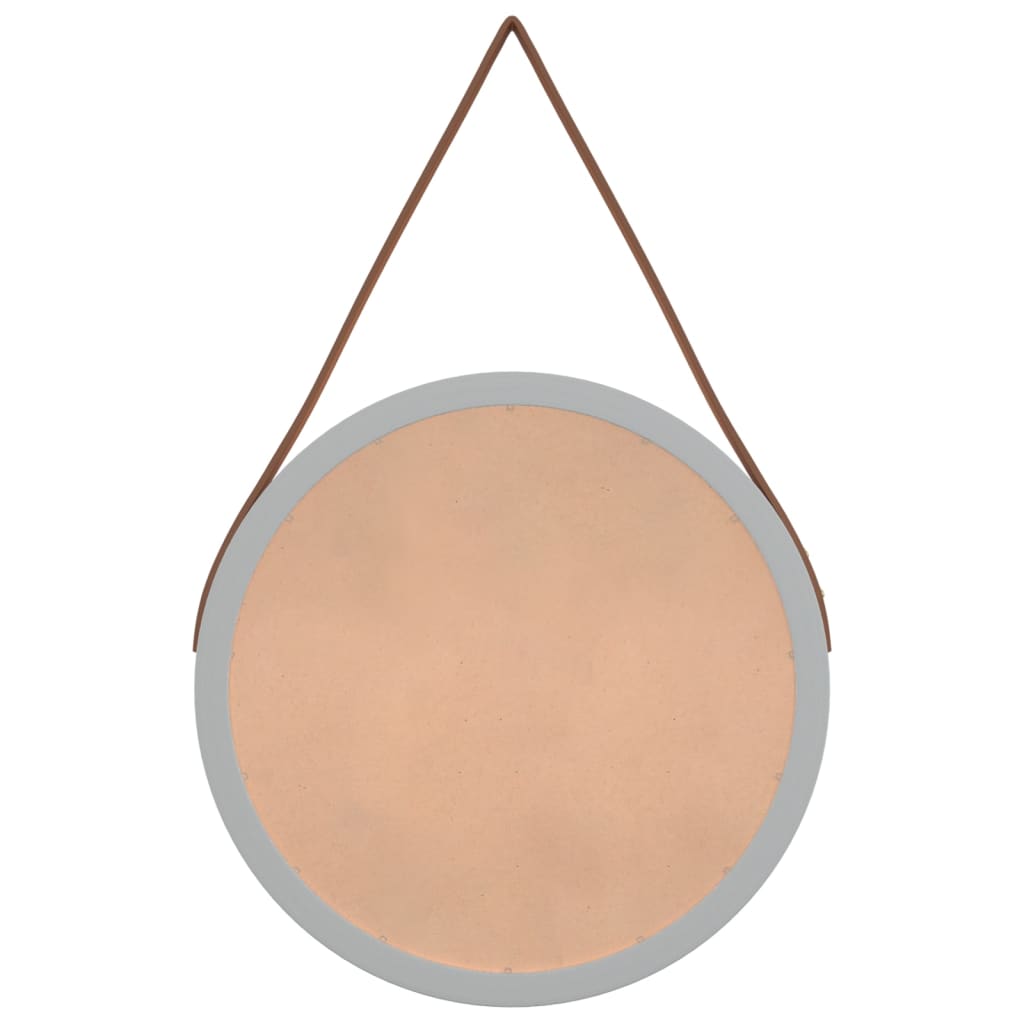 Berkfield Wall Mirror with Strap Silver �_�”�_ 35 cm