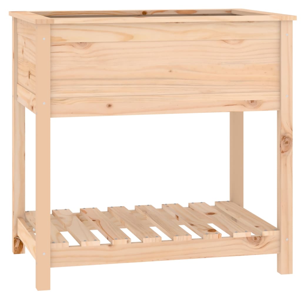 Berkfield Planter with Shelf 82.5x54x81 cm Solid Wood Pine