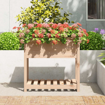 Berkfield Planter with Shelf 82.5x54x81 cm Solid Wood Pine