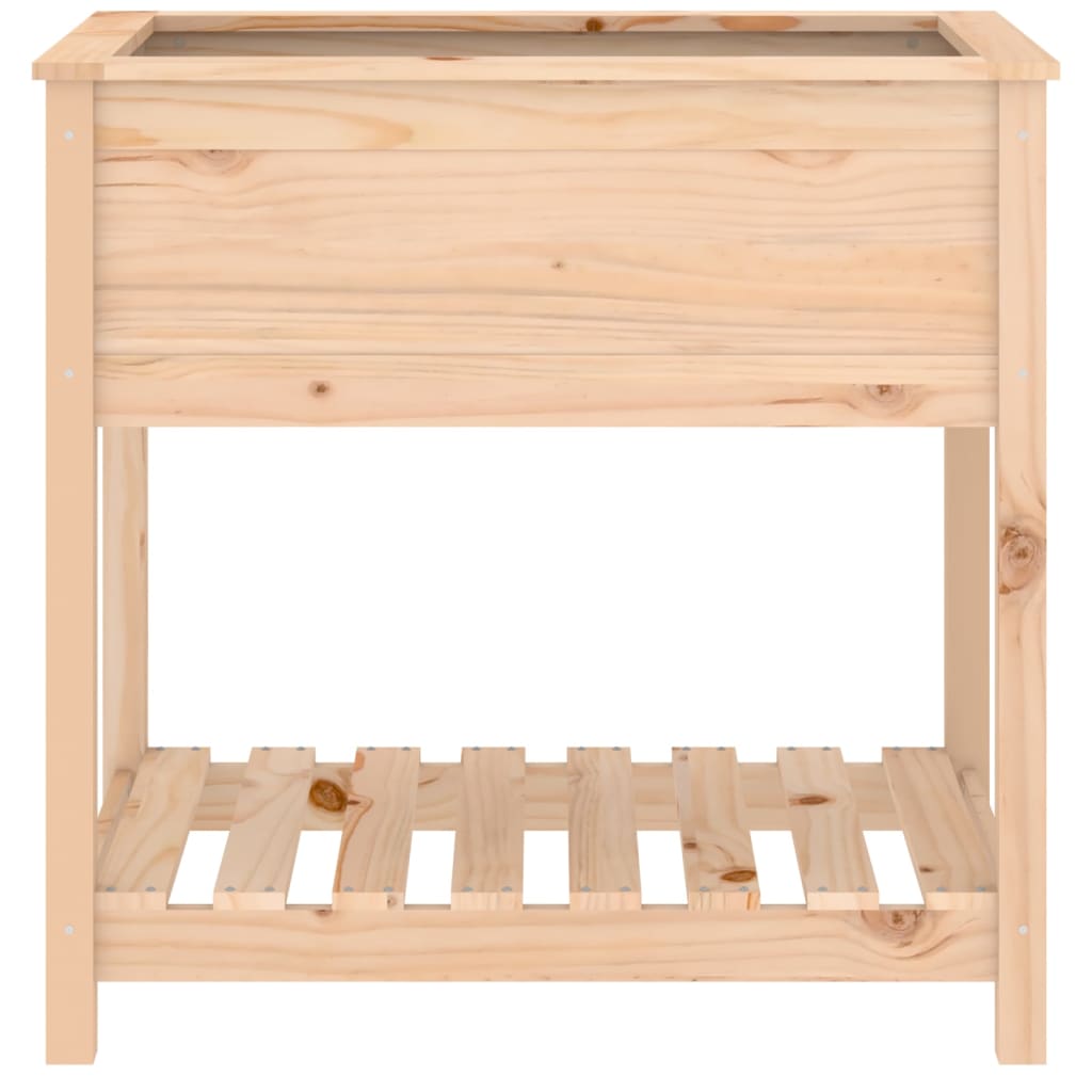 Berkfield Planter with Shelf 82.5x54x81 cm Solid Wood Pine