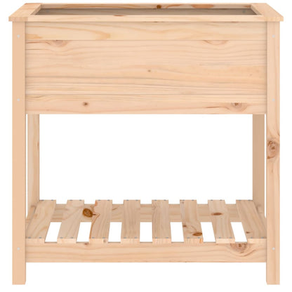 Berkfield Planter with Shelf 82.5x54x81 cm Solid Wood Pine