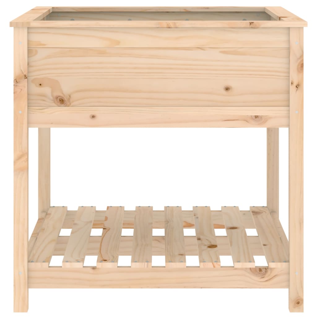 Berkfield Planter with Shelf 82.5x82.5x81 cm Solid Wood Pine