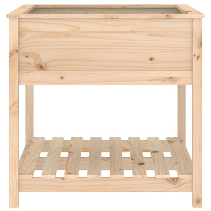 Berkfield Planter with Shelf 82.5x82.5x81 cm Solid Wood Pine