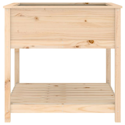 Berkfield Planter with Shelf 82.5x82.5x81 cm Solid Wood Pine