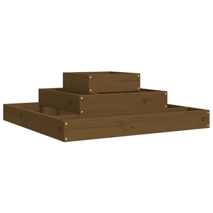 Berkfield Planter Honey Brown 80x80x27 cm Solid Wood Pine