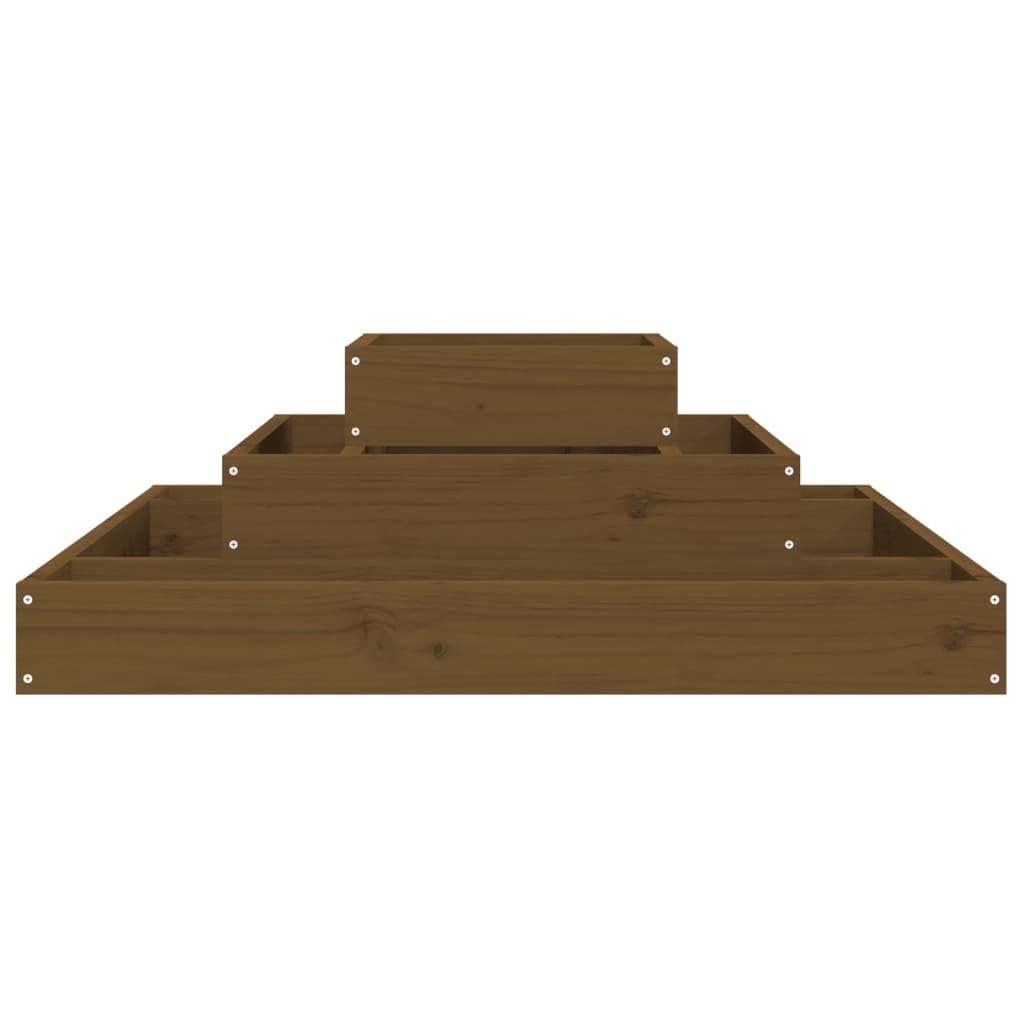 Berkfield Planter Honey Brown 80x80x27 cm Solid Wood Pine