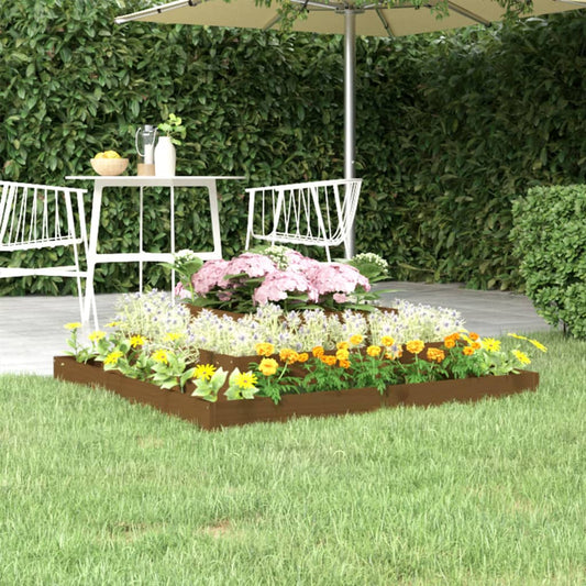Berkfield Planter Honey Brown 110x110x27 cm Solid Wood Pine