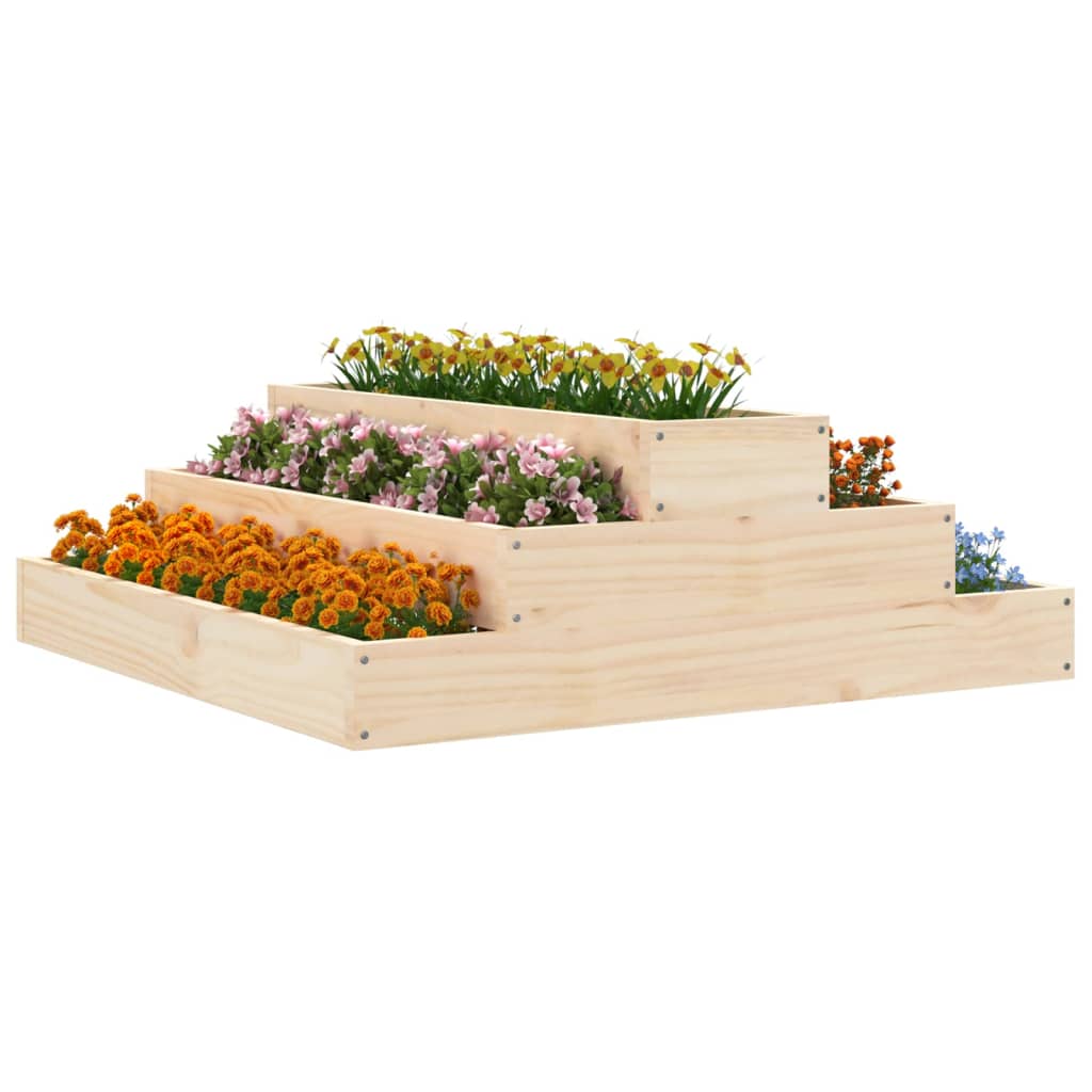 Berkfield Planter 80x80x27 cm Solid Wood Pine