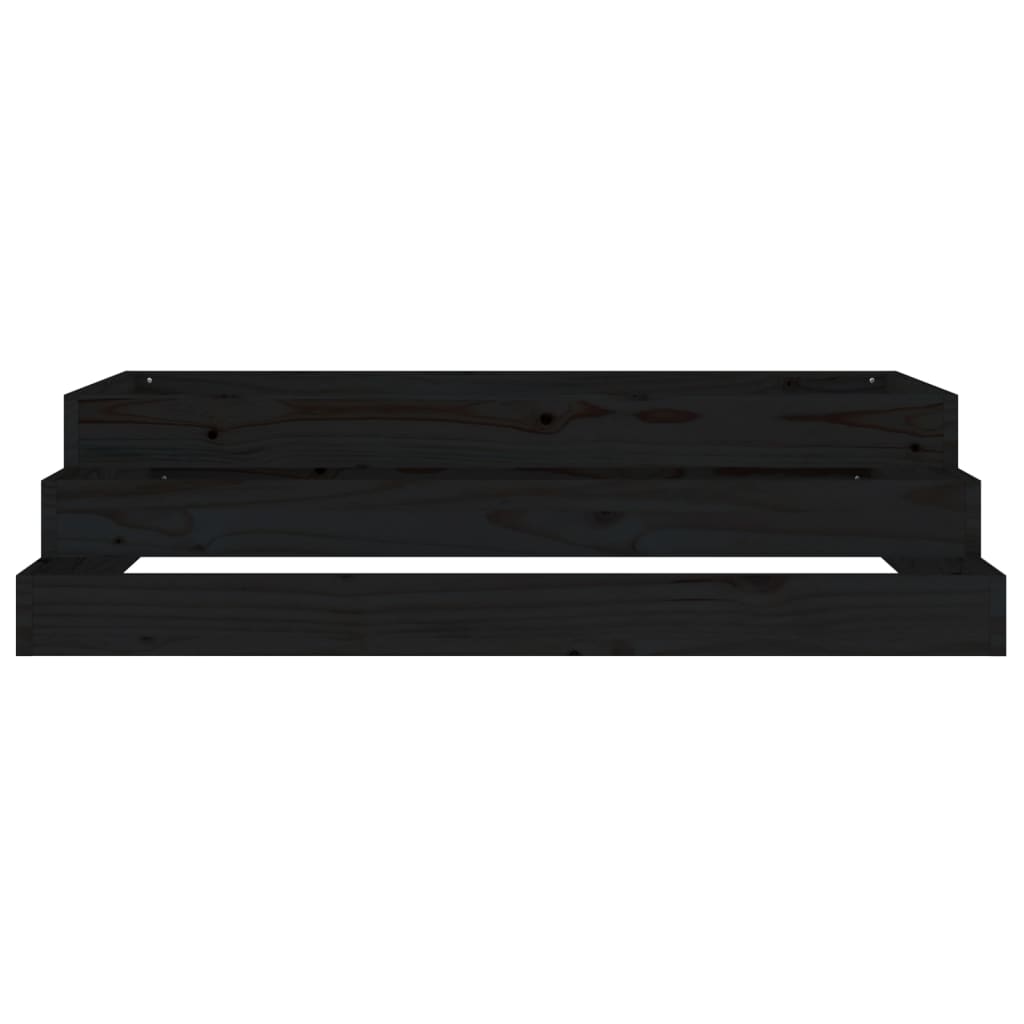 Berkfield Planter Black 110x110x27 cm Solid Wood Pine