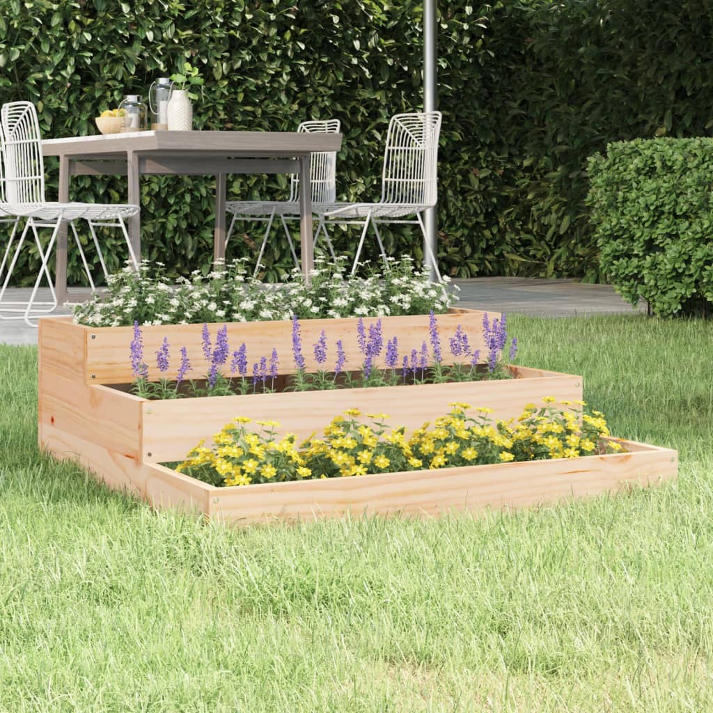 Berkfield Planter 78x78x27 cm Solid Wood Pine