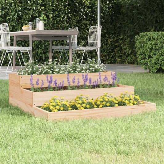 Berkfield Planter 78x78x27 cm Solid Wood Pine