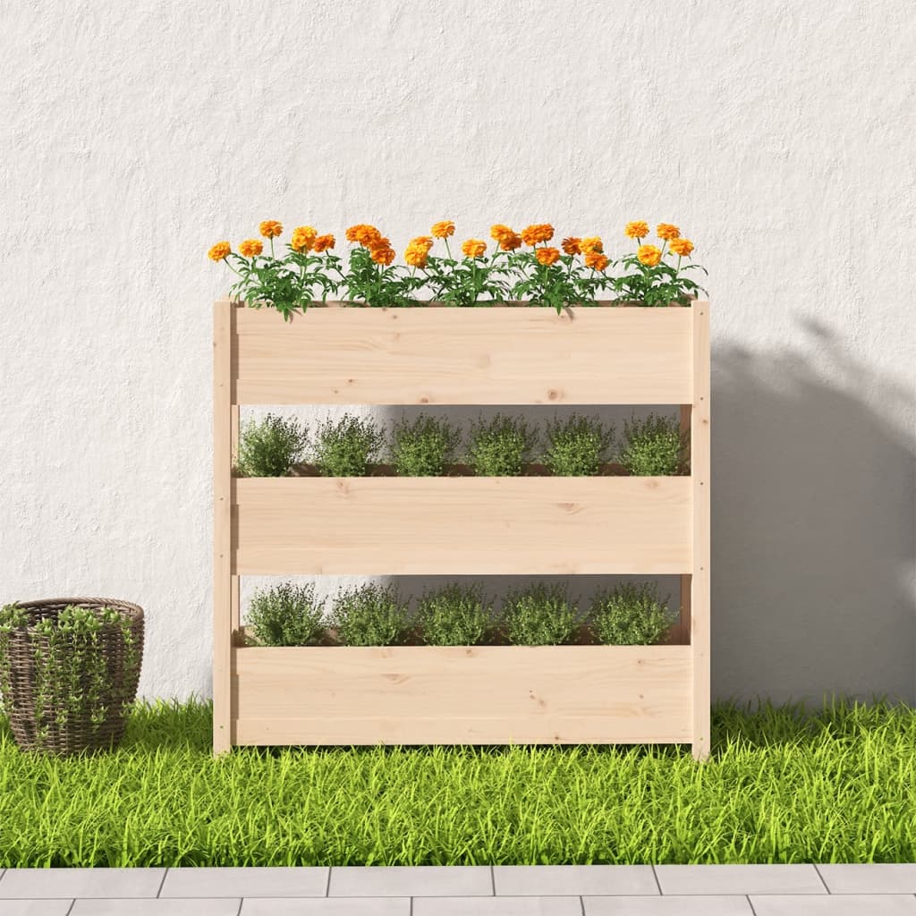 Berkfield Planter 112x25x104.5 cm Solid Wood Pine