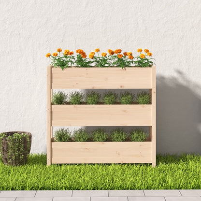 Berkfield Planter 112x25x104.5 cm Solid Wood Pine
