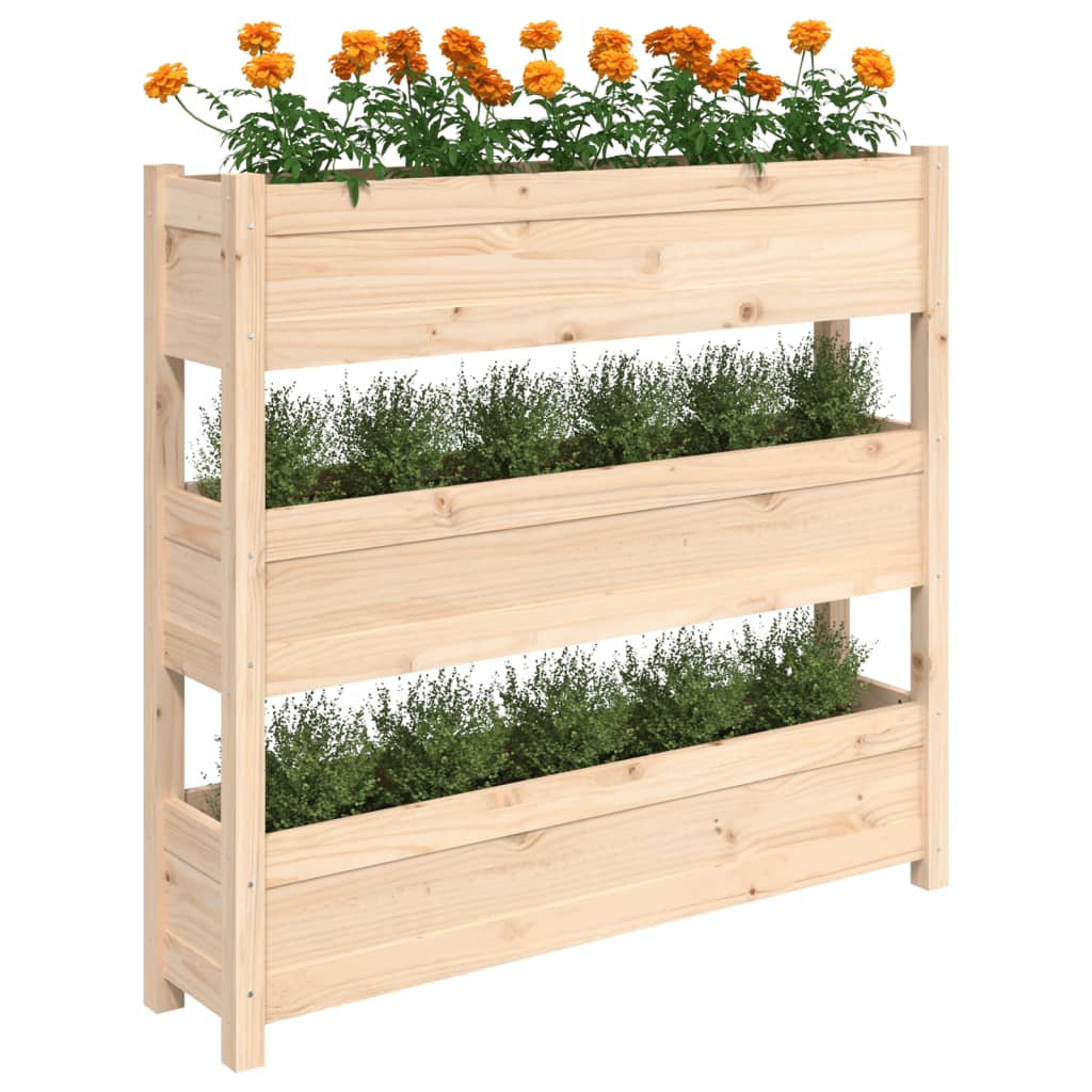 Berkfield Planter 112x25x104.5 cm Solid Wood Pine