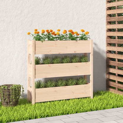 Berkfield Planter 112x25x104.5 cm Solid Wood Pine