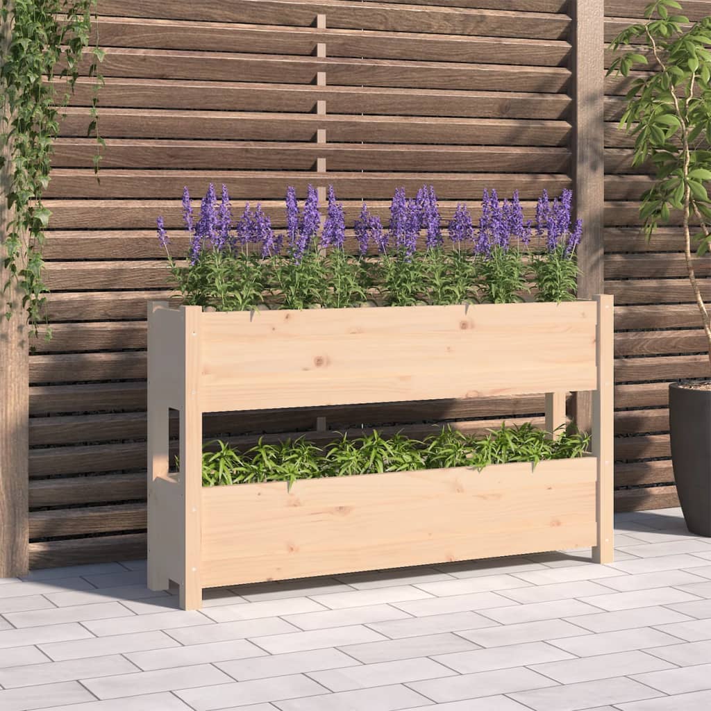 Berkfield Planter 112x25x66 cm Solid Wood Pine
