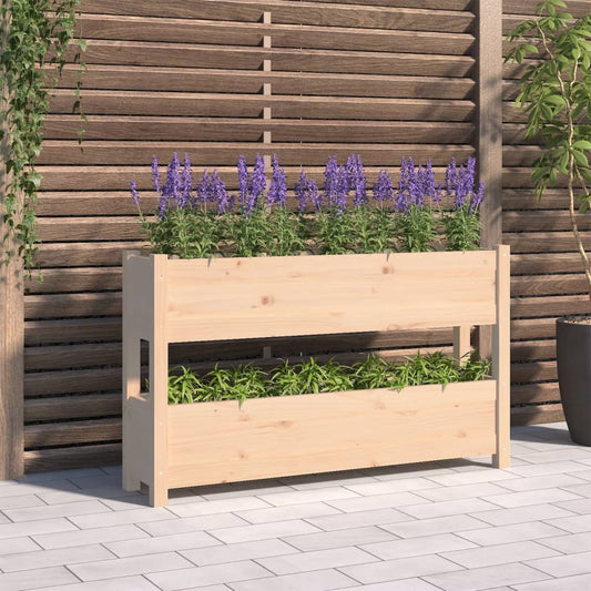 Berkfield Planter 112x25x66 cm Solid Wood Pine