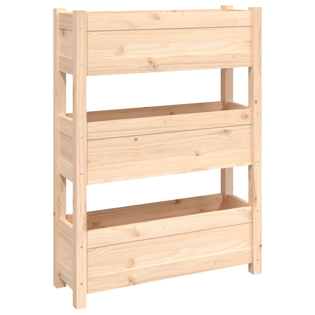 Berkfield Planter 77x25x104.5 cm Solid Wood Pine